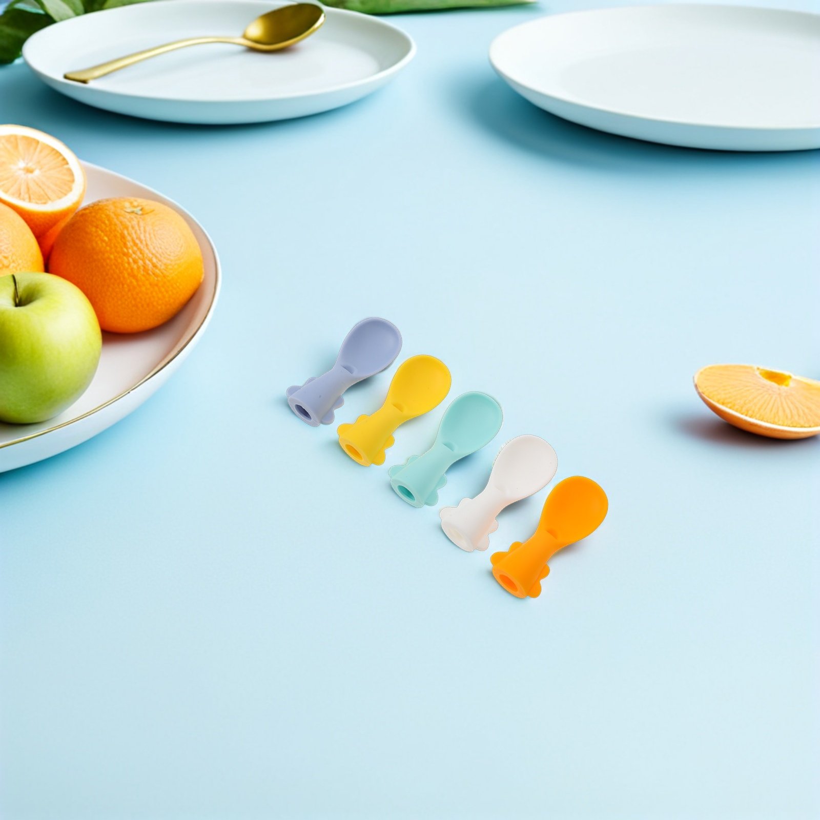 Baby Puree Pouch - 5Pcs Baby Spoon Holder Case Leakproof