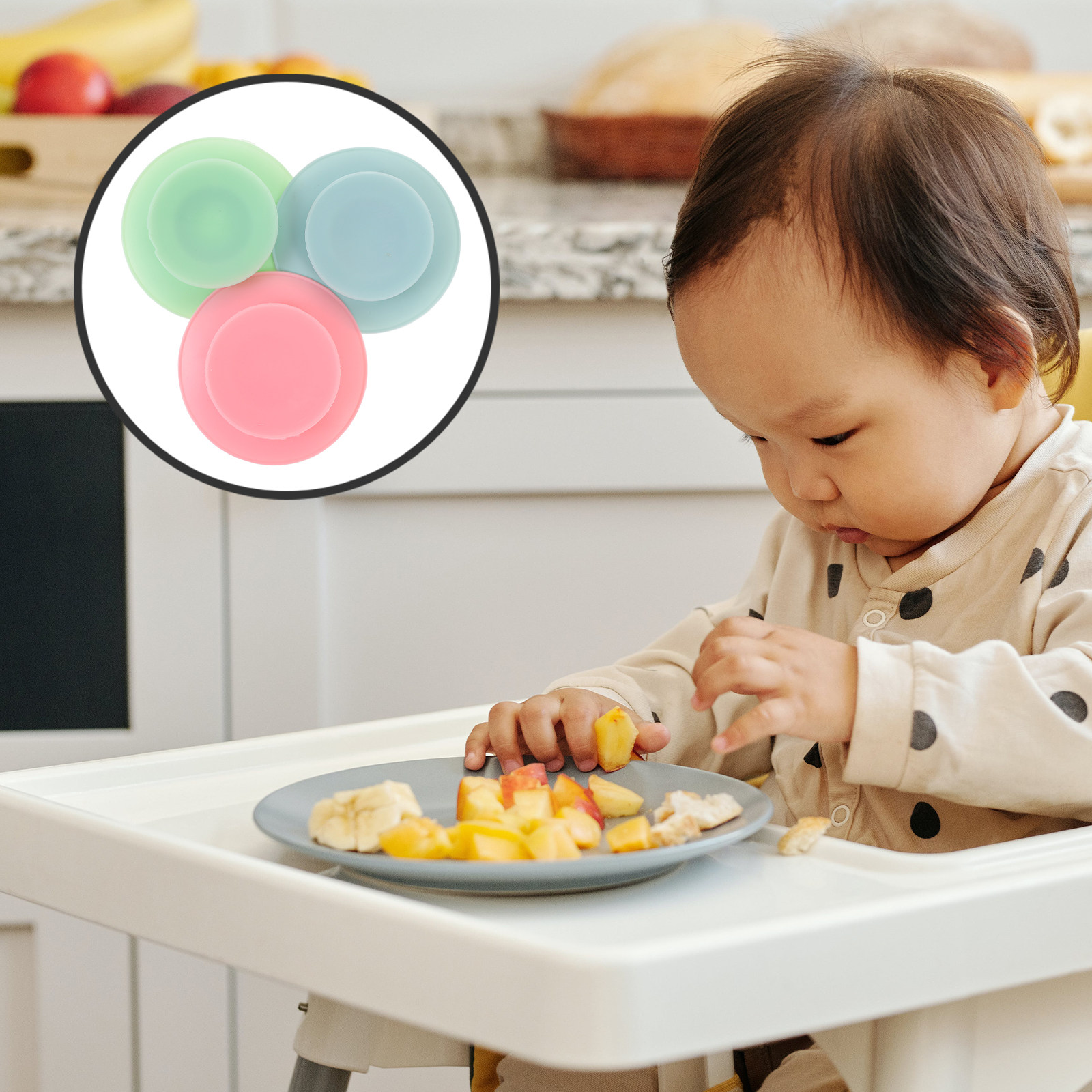 Plate Suction Toddler - 3Pcs Baby Bowl Sucker Silicone Suction
