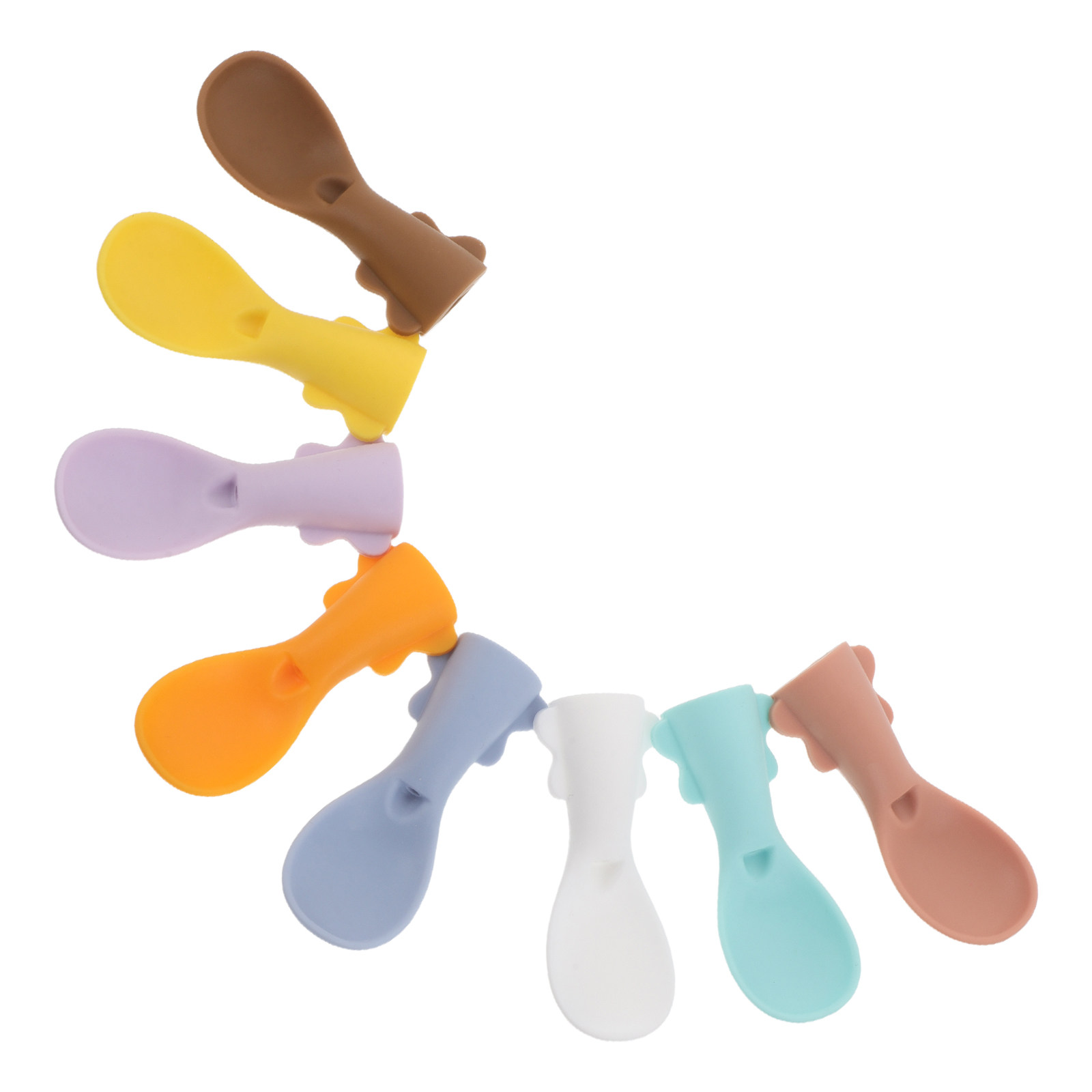 Baby Puree Pouch - 8Pcs Silicone Baby Food Pouch Spoon