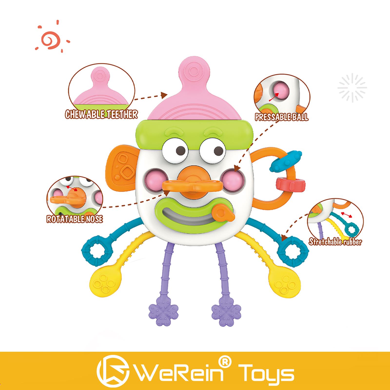 Baby Food Stuff - Cute Bottle Shaped Pull-out Toy for