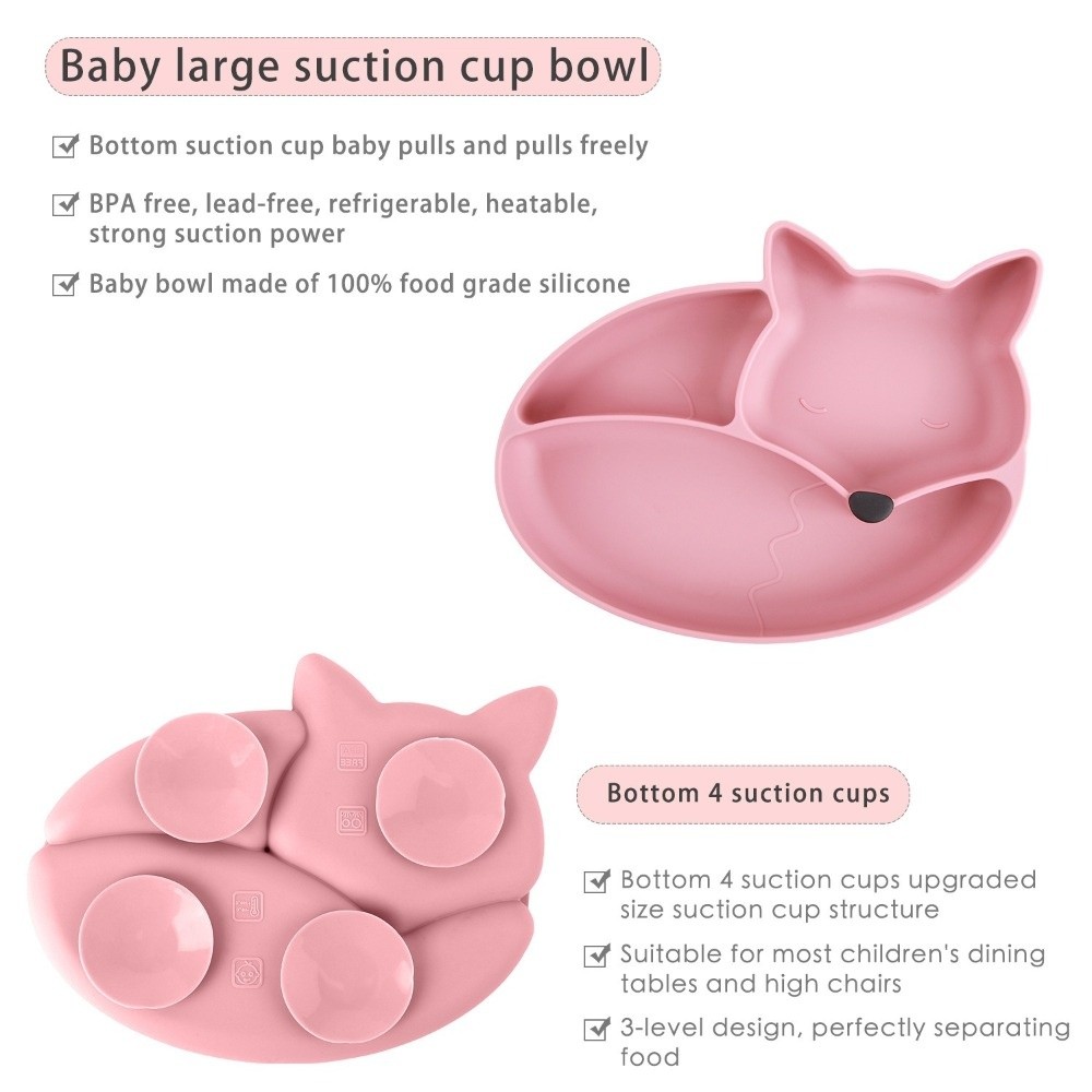 Plate Suction Toddler - Premium Silicone Suction Plate Food Grade