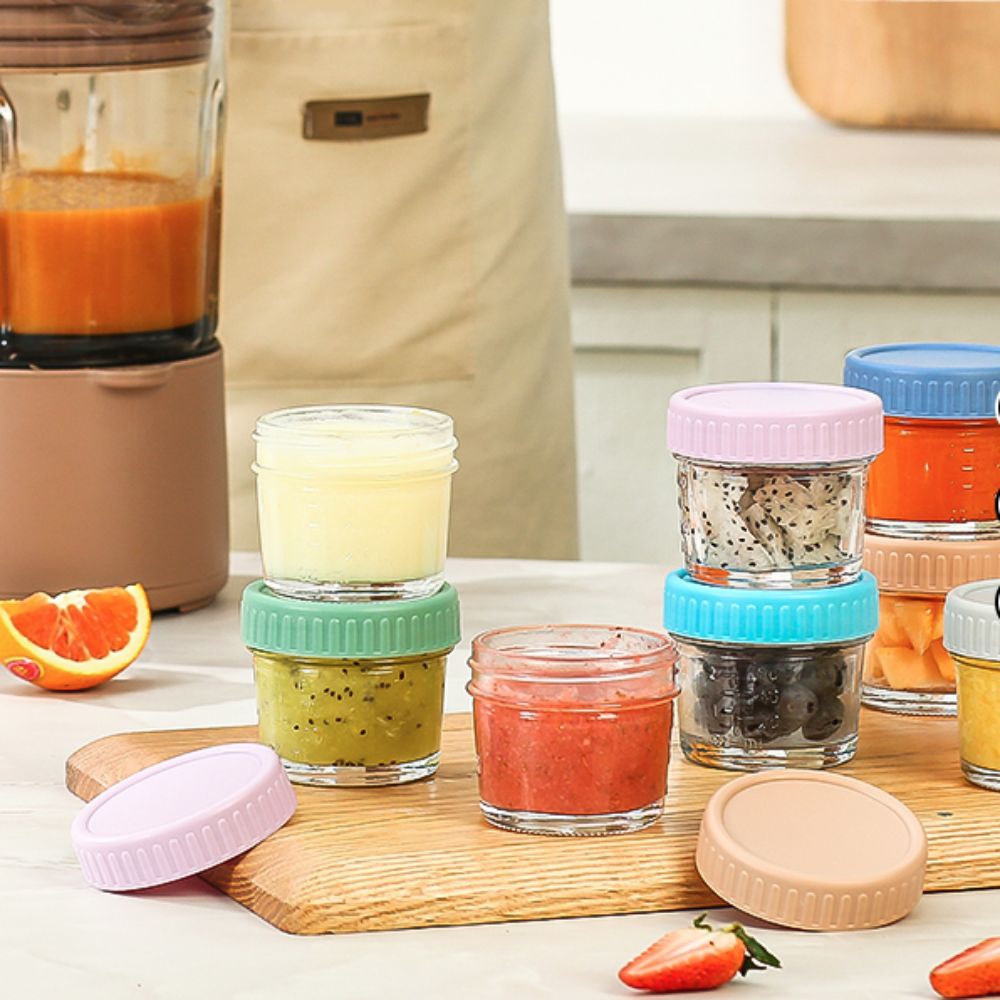Baby Food Jars Glass - 6pcs Multipurpose Glass Baby Food Jar