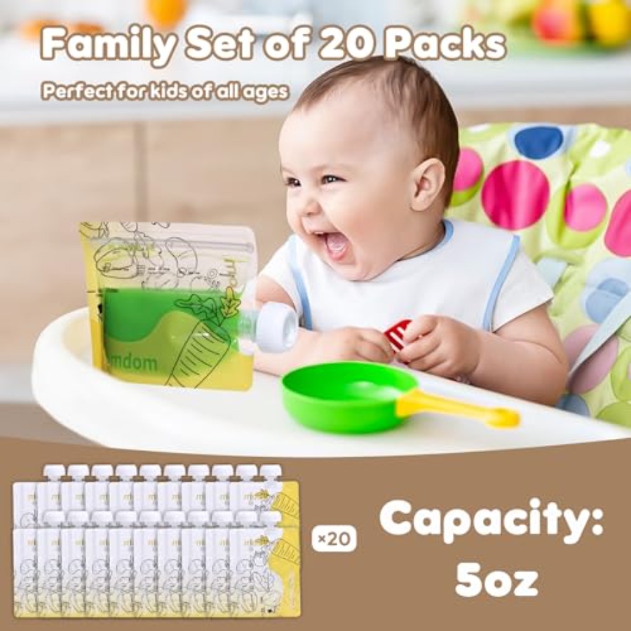 Pack Reusable Baby Food Pouche - Baby Food Organic Pouches บทวิจารณ์และราคา