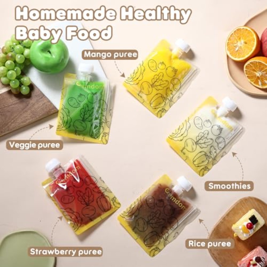 Pack Reusable Baby Food Pouche - Baby Food Organic Pouches บทวิจารณ์และราคา