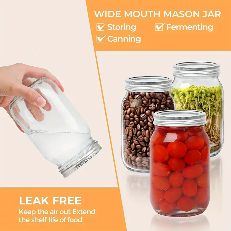 6Pcs, 12Pcs, 500Ml/16Oz, Glass - Baby Food Jars Glass บทวิจารณ์และราคา