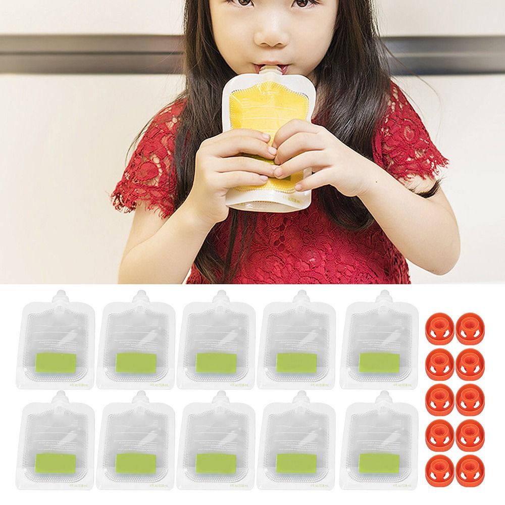 10Pcs Manual Baby Fruit Puree  - Baby Puree Pouch บทวิจารณ์และราคา