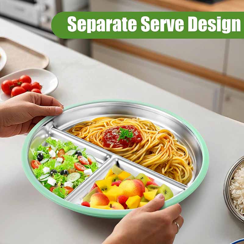 Stainless Steel Plate With Sil - Plate Suction Toddler บทวิจารณ์และราคา