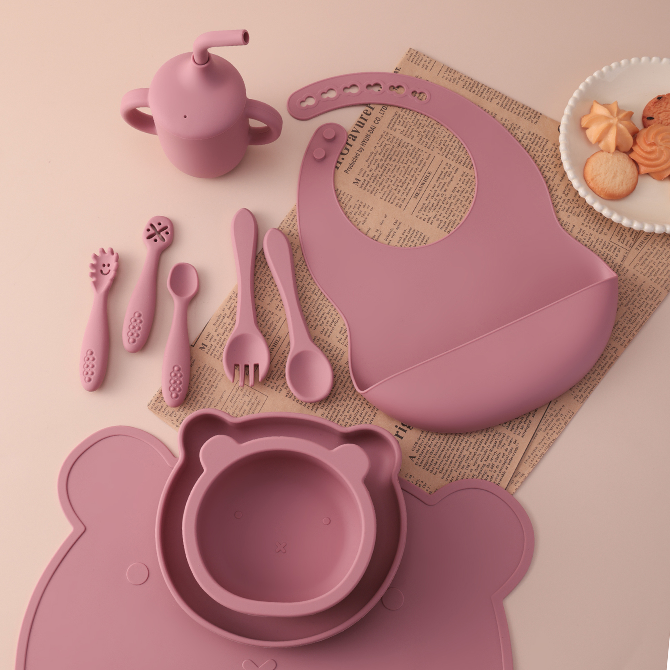 10PCS Silicone Baby Feeding Se - Plate Suction Toddler บทวิจารณ์และราคา