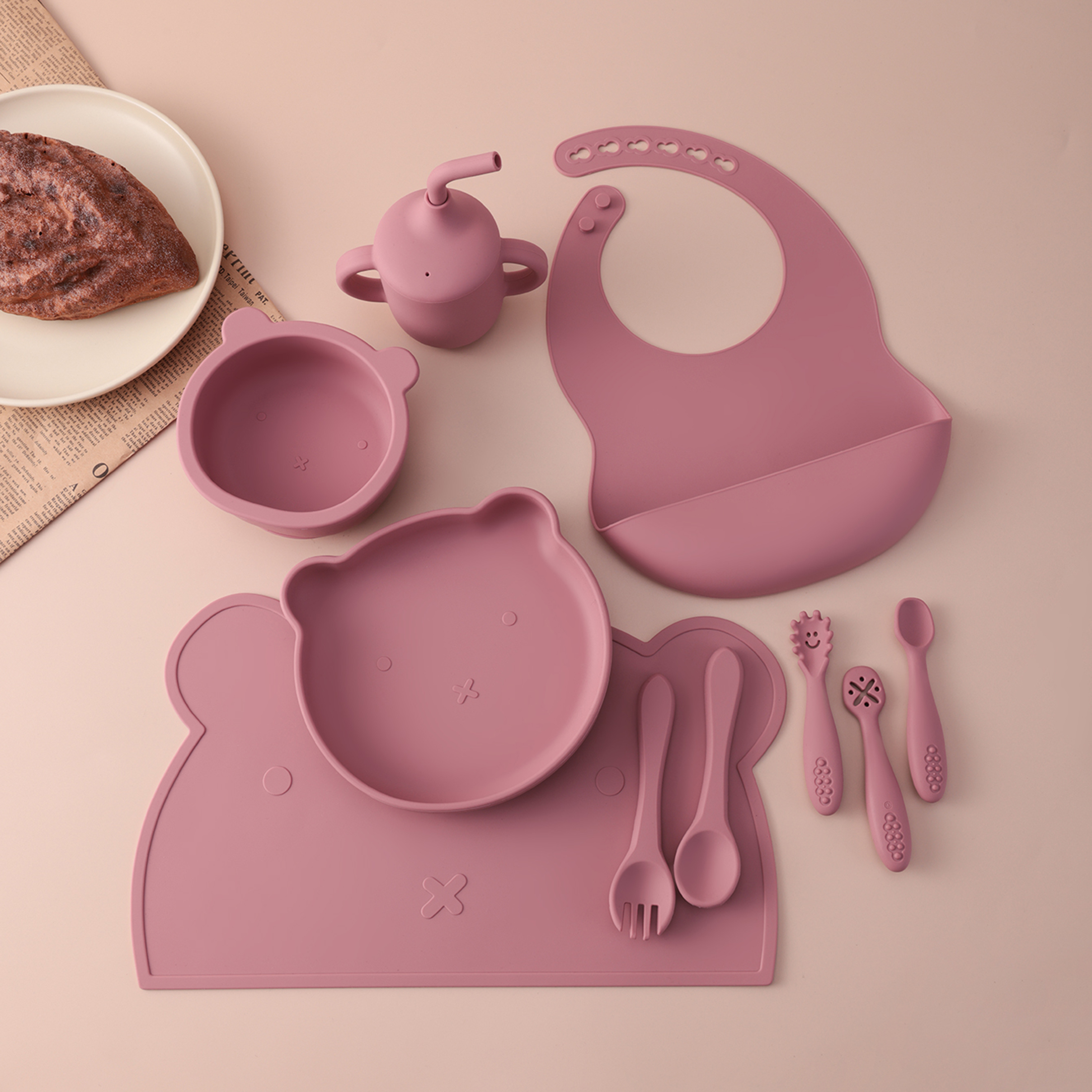 10PCS Silicone Baby Feeding Se - Plate Suction Toddler บทวิจารณ์และราคา