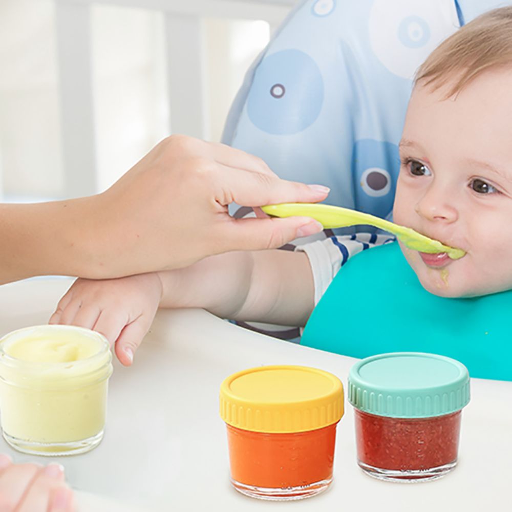 6pcs Glass Baby Food Jar Reusa - Baby Food Jars Glass บทวิจารณ์และราคา
