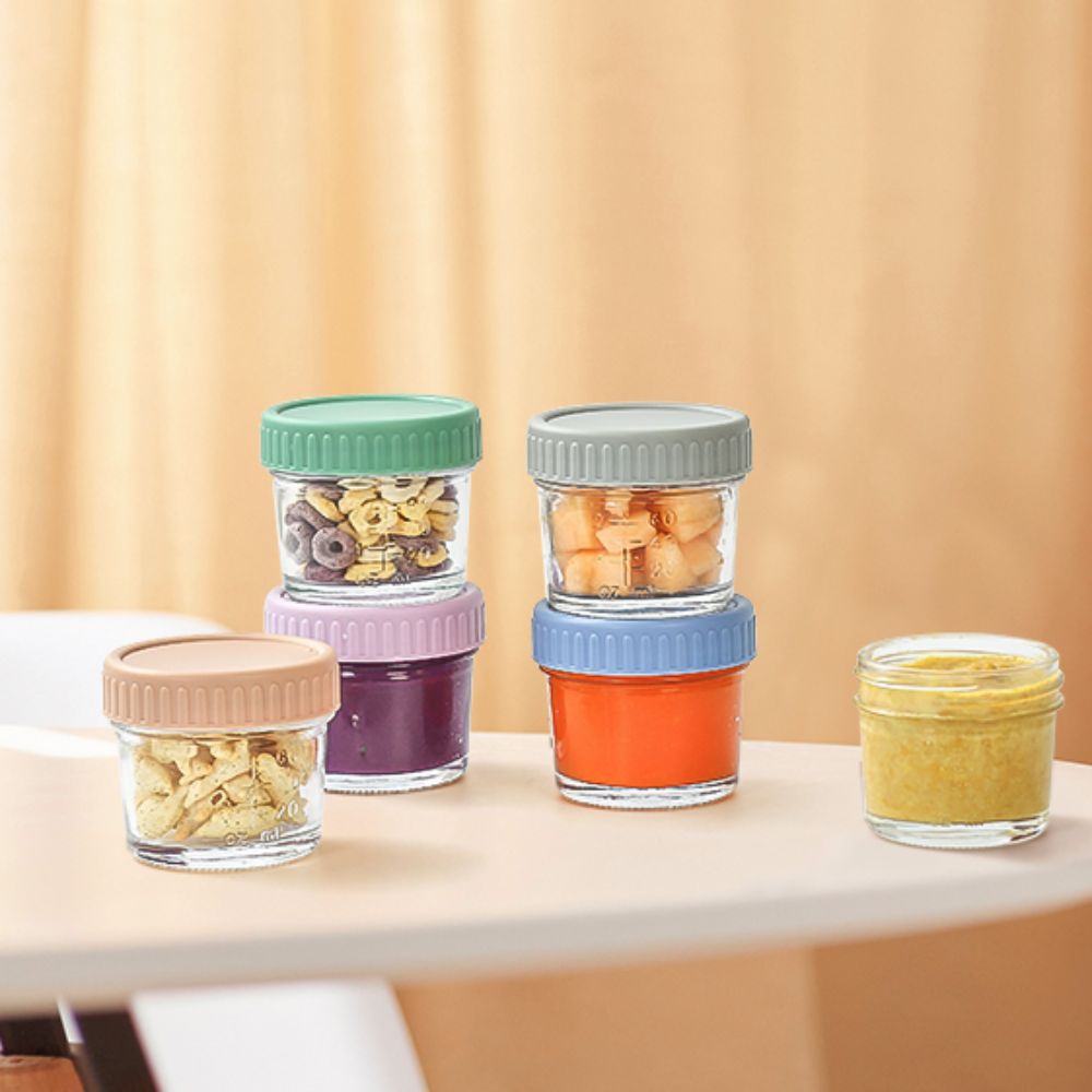 6pcs Glass Baby Food Jar Reusa - Baby Food Jars Glass บทวิจารณ์และราคา