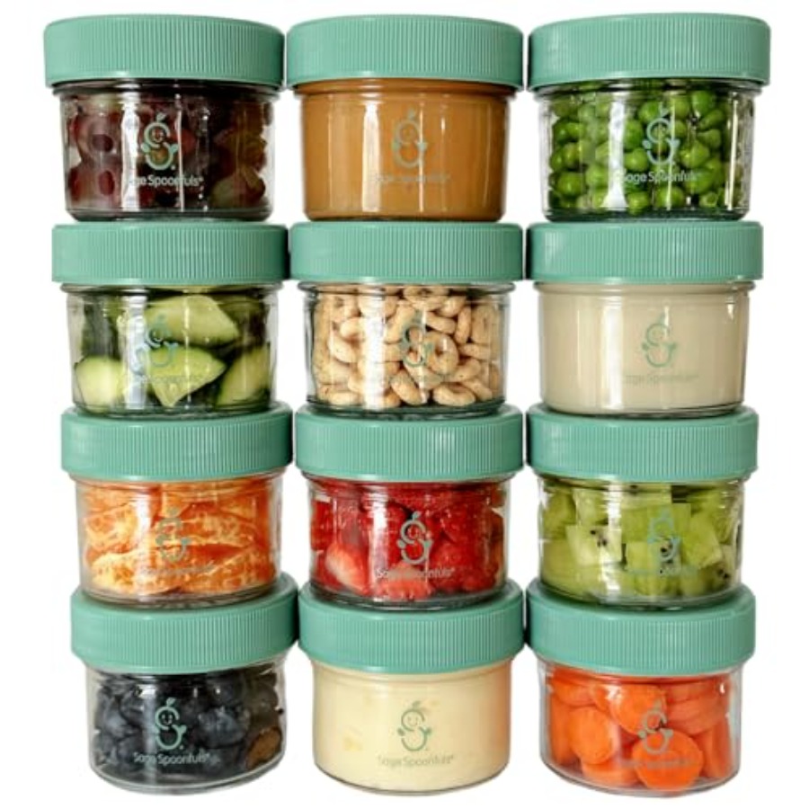 Sage Spoonfuls -12 Pack 4 oz B - Baby Food Jars Glass บทวิจารณ์และราคา