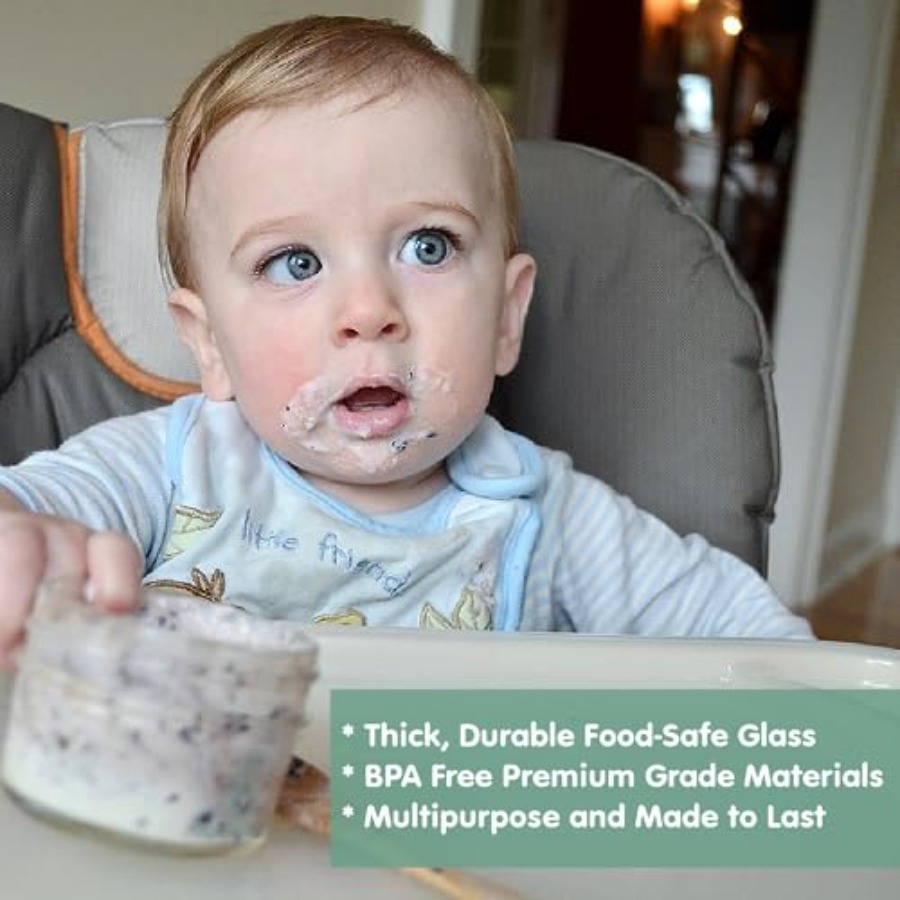 Sage Spoonfuls -12 Pack 4 oz B - Baby Food Jars Glass บทวิจารณ์และราคา
