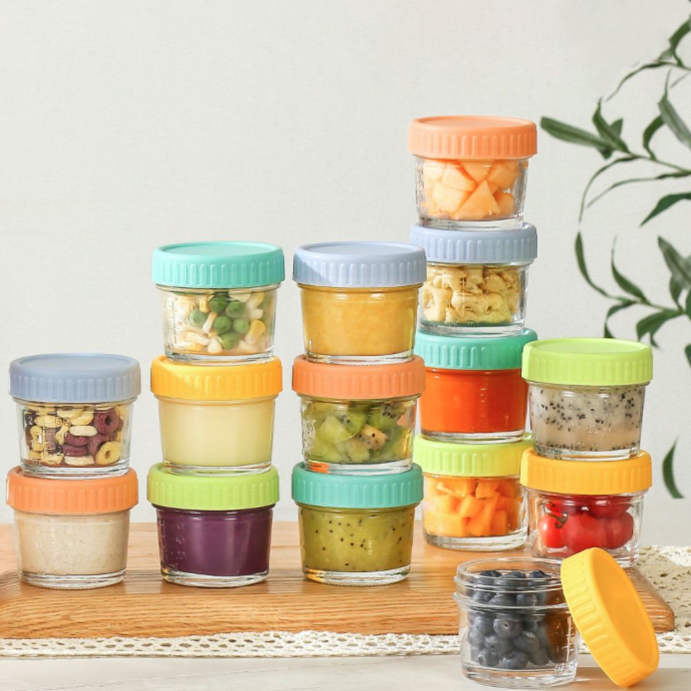 6pcs Glass Baby Food Jar Reusa - Baby Food Jars Glass บทวิจารณ์และราคา