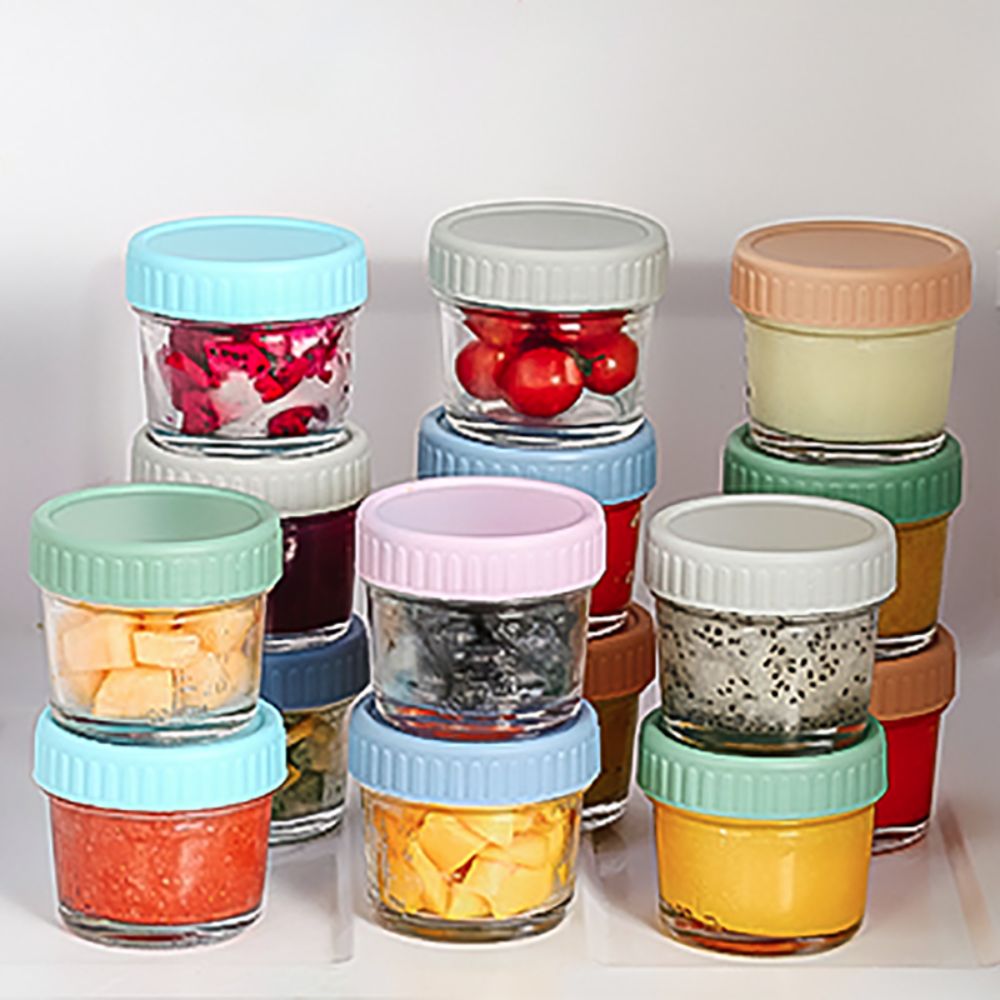 6pcs Glass Baby Food Jar Reusa - Baby Food Jars Glass บทวิจารณ์และราคา