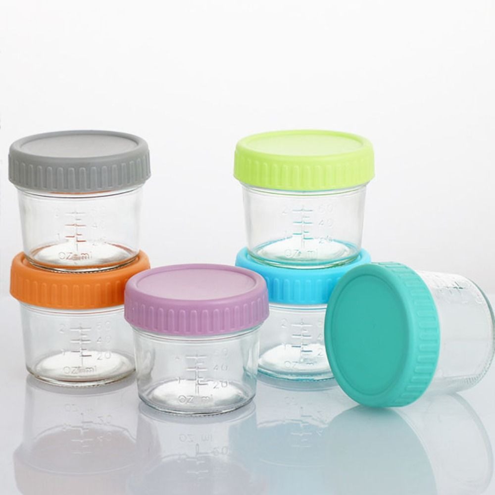 6pcs Glass Baby Food Jar Reusa - Baby Food Jars Glass บทวิจารณ์และราคา