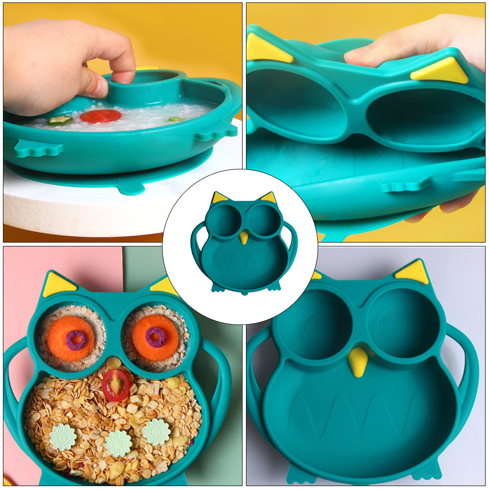 1Pcs Food Grade Silicone Toddl - Plate Suction Toddler บทวิจารณ์และราคา