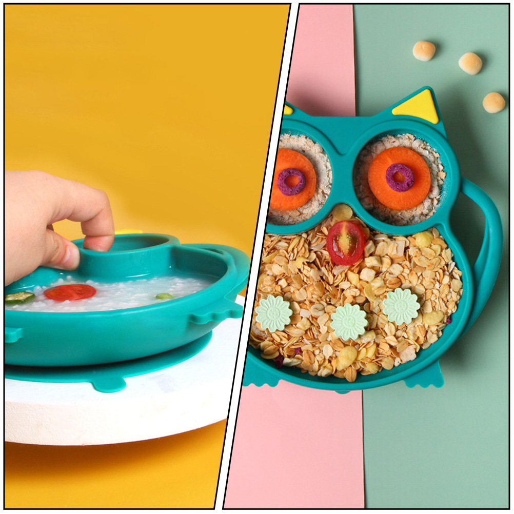 1Pcs Food Grade Silicone Toddl - Plate Suction Toddler บทวิจารณ์และราคา