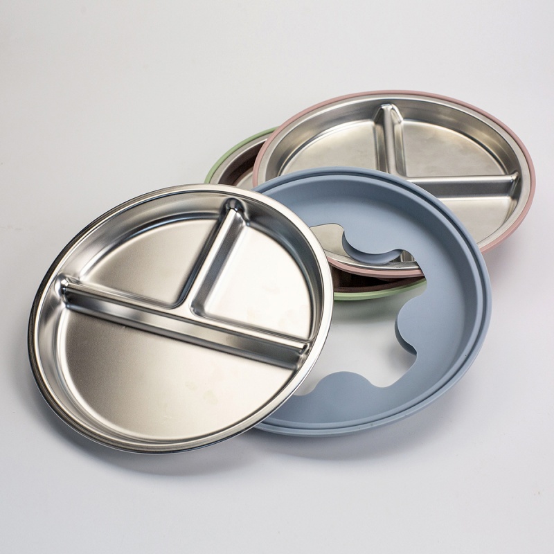 2pcs BPA Free Stainless Steel  - Plate Suction Toddler บทวิจารณ์และราคา