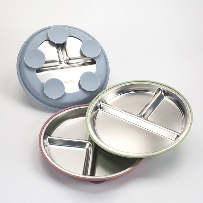 2pcs BPA Free Stainless Steel  - Plate Suction Toddler บทวิจารณ์และราคา