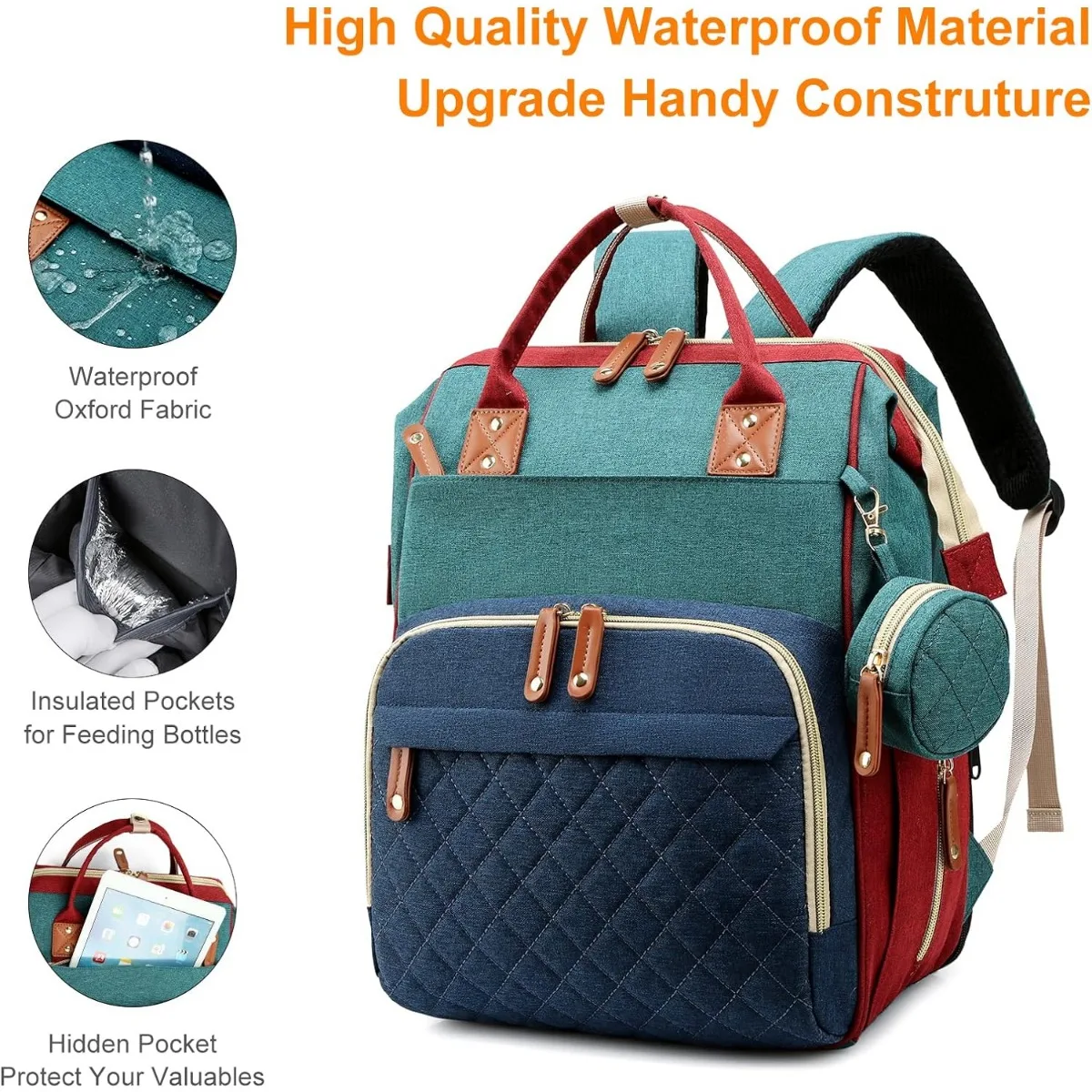 Diaper Bag with Changing Stati - Baby Puree Pouch บทวิจารณ์และราคา