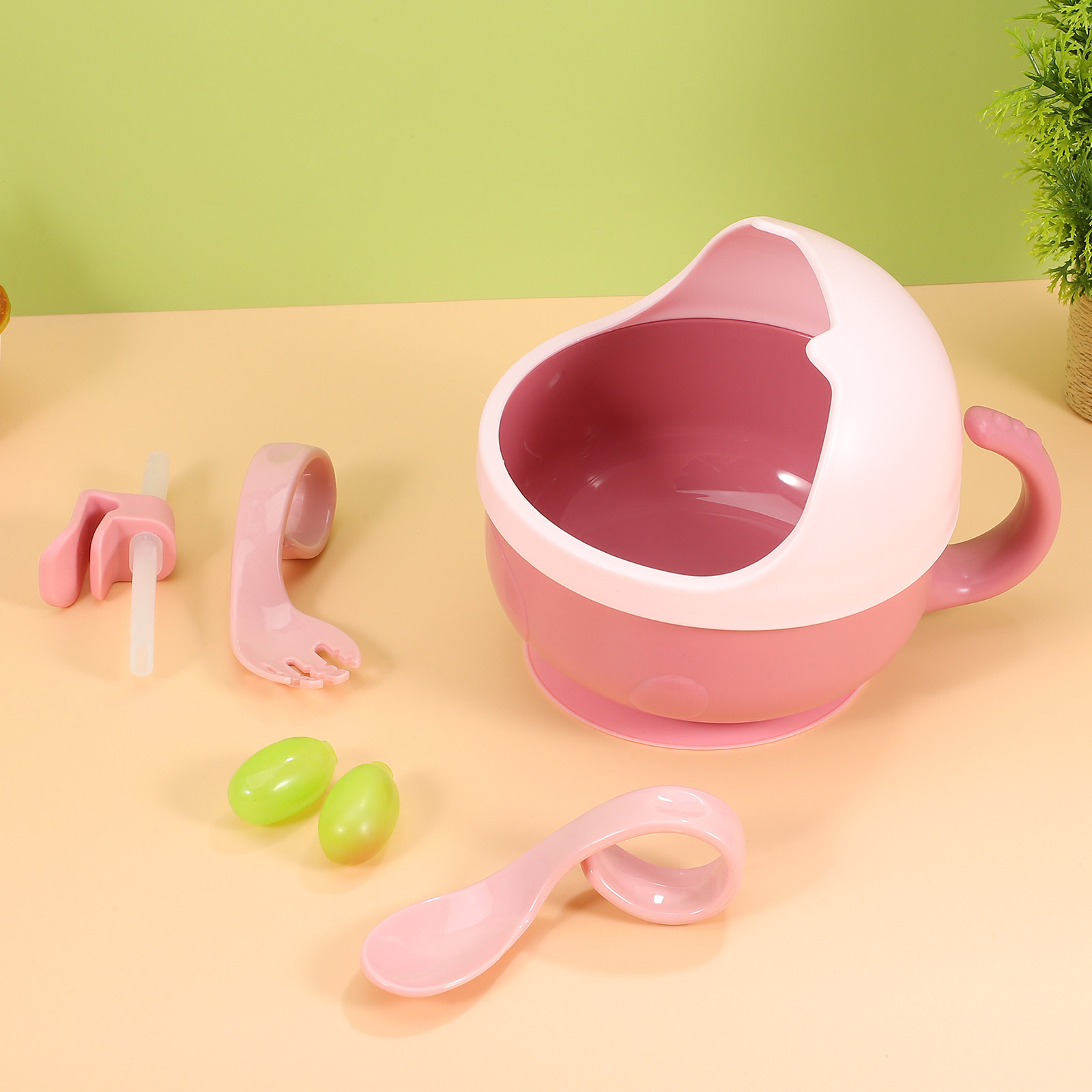 1Set Baby Suction Feeding Bowl - Plate Suction Toddler บทวิจารณ์และราคา