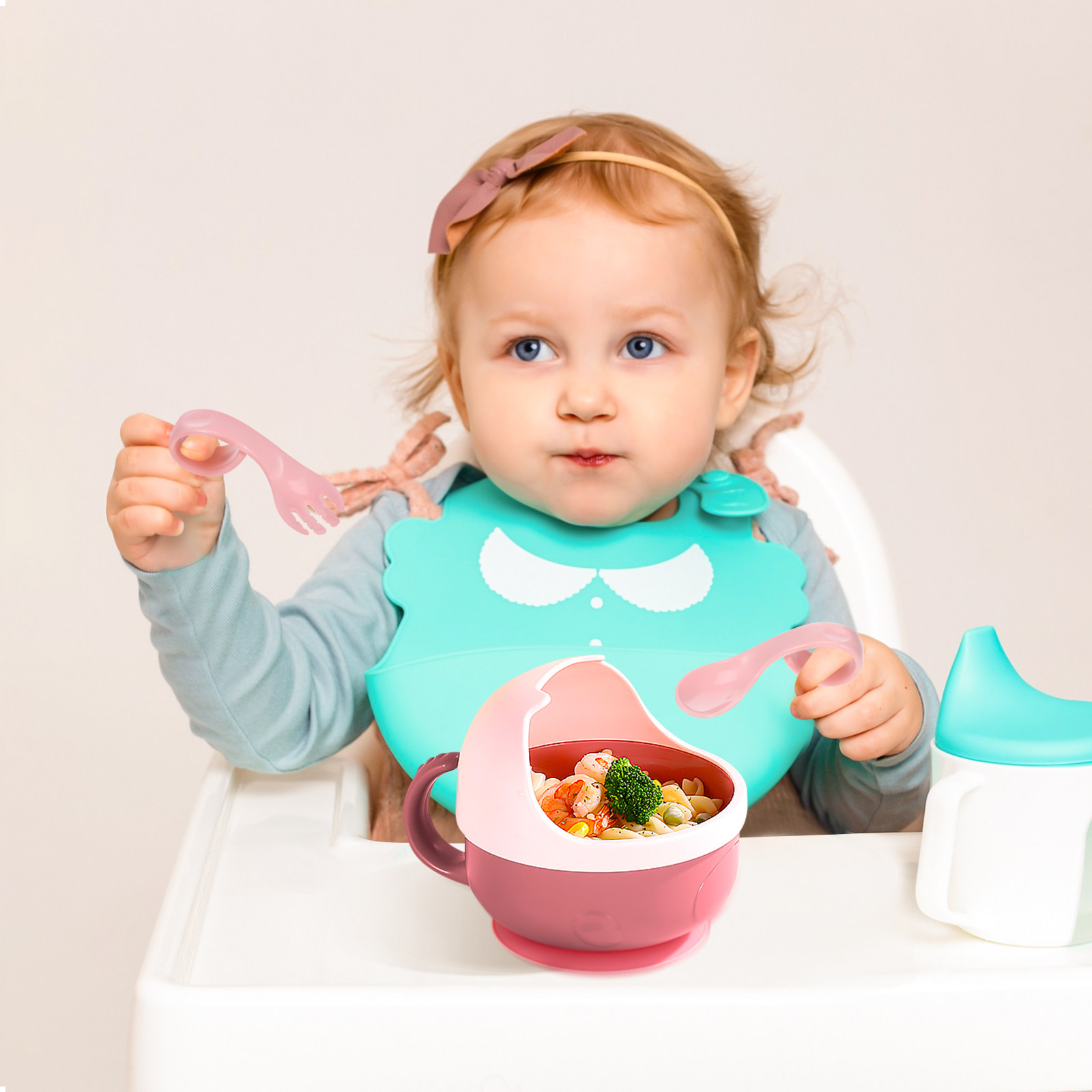 1Set Baby Suction Feeding Bowl - Plate Suction Toddler บทวิจารณ์และราคา