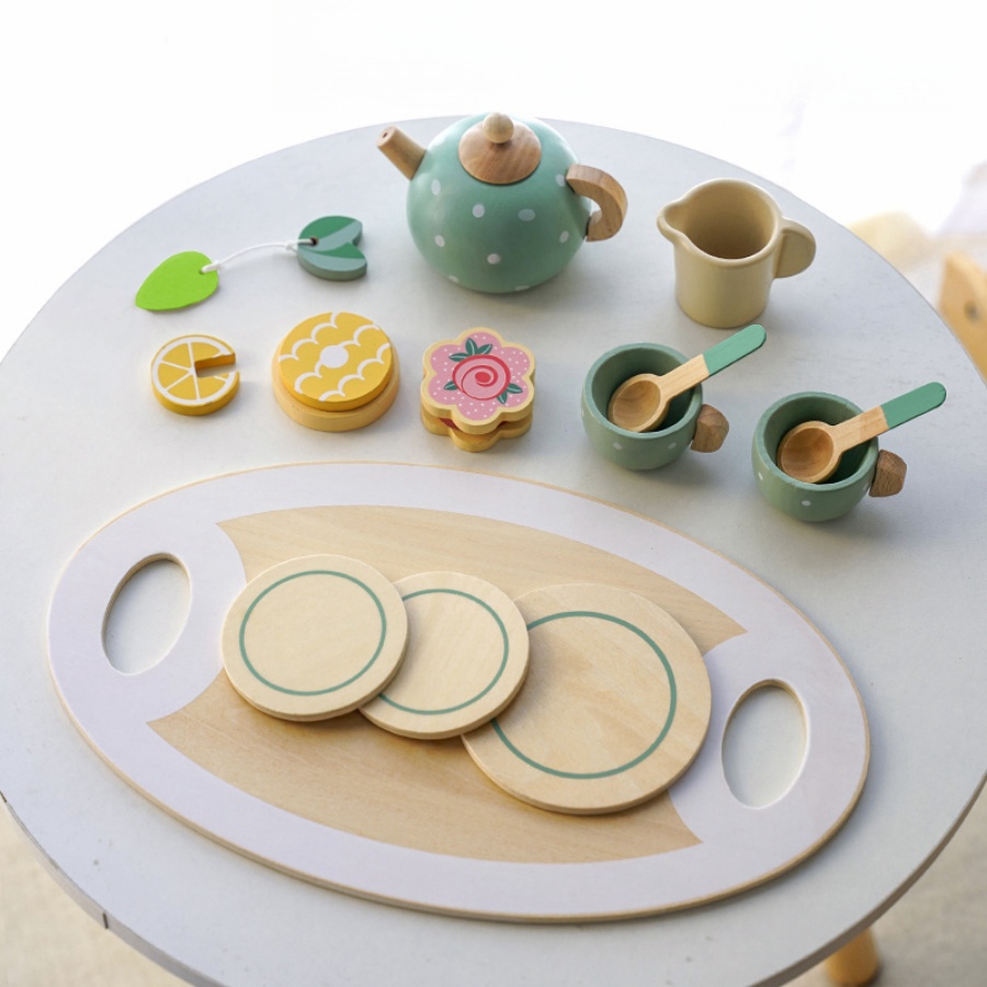 Wooden Tea Set For Little Girl - Baby Food Under 1 Year บทวิจารณ์และราคา