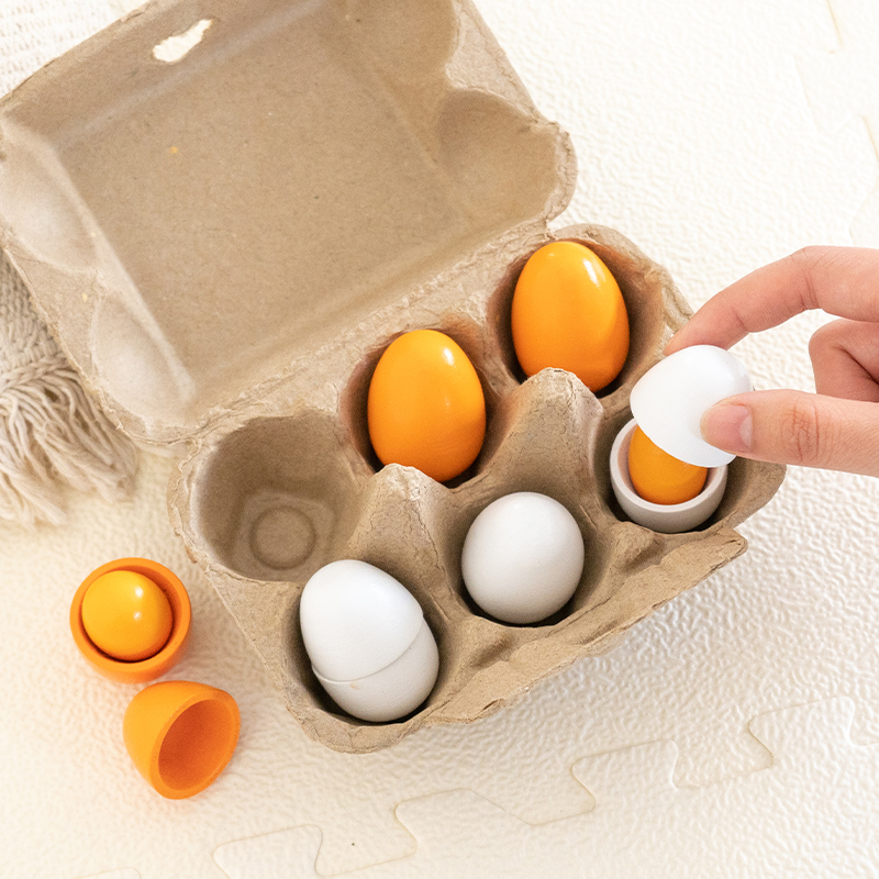 6pcs Wooden Eggs Toy Egg Kitch - Baby Food Under 1 Year บทวิจารณ์และราคา