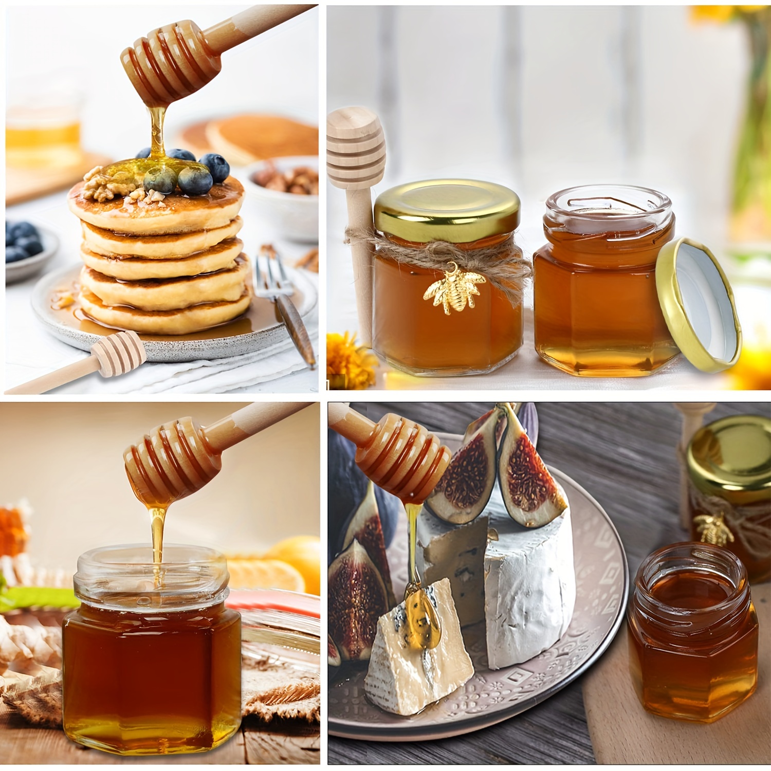 1.5 Oz Hexagon Mini Glass Hone - Baby Food Jars Glass บทวิจารณ์และราคา