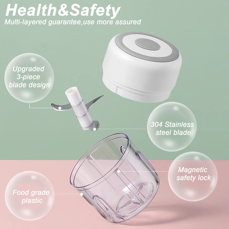 250ML Electric Garlic Grinder  - Baby Food Meat บทวิจารณ์และราคา