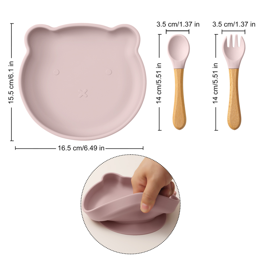 3PCS Cartoon Bear Silicone Suc - Baby Food Chopper บทวิจารณ์และราคา