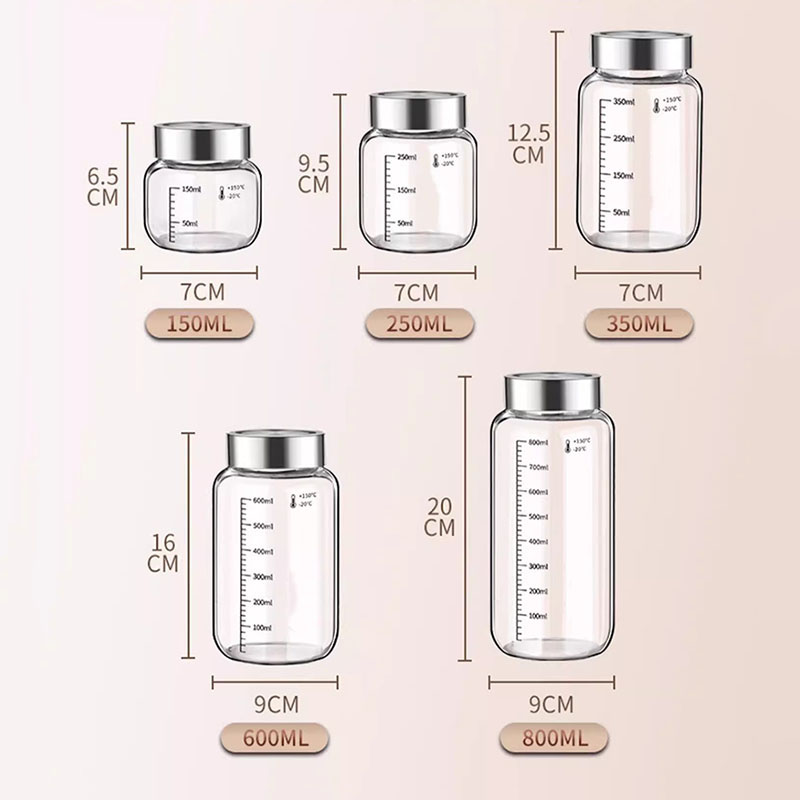 Multi Capacity Sealed Glass Bo - Baby Food Jars Glass บทวิจารณ์และราคา