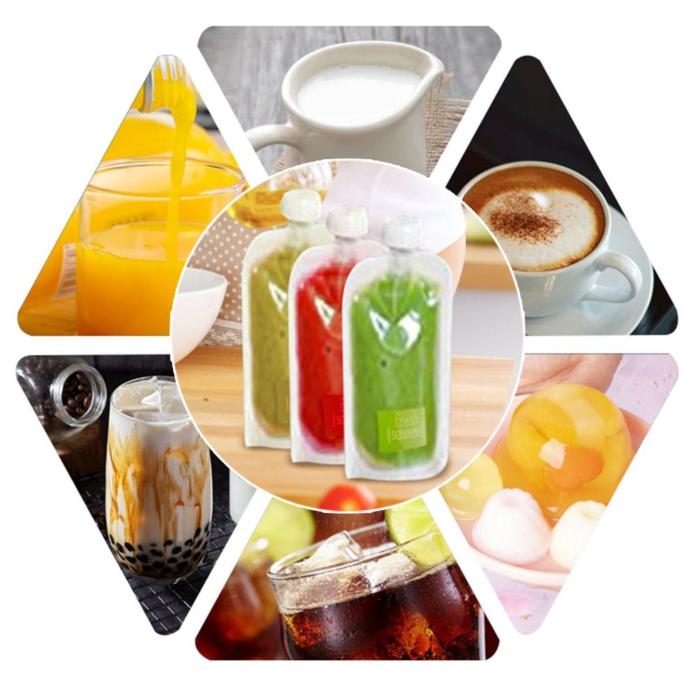 10Pcs Manual Fruit Puree Baby  - Baby Puree Pouch บทวิจารณ์และราคา