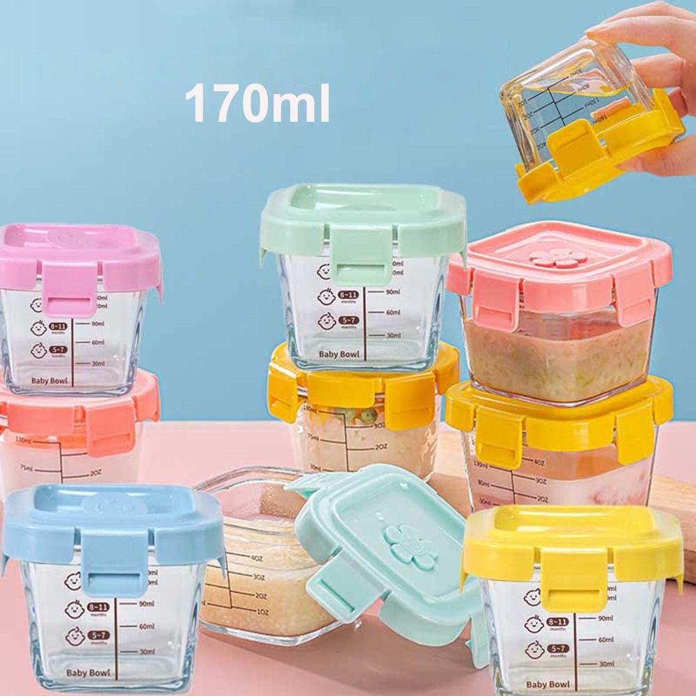 170ml Glass Food Storage Box F - Baby Food Jars Glass บทวิจารณ์และราคา